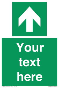 Safe condition Custom arrow up sign